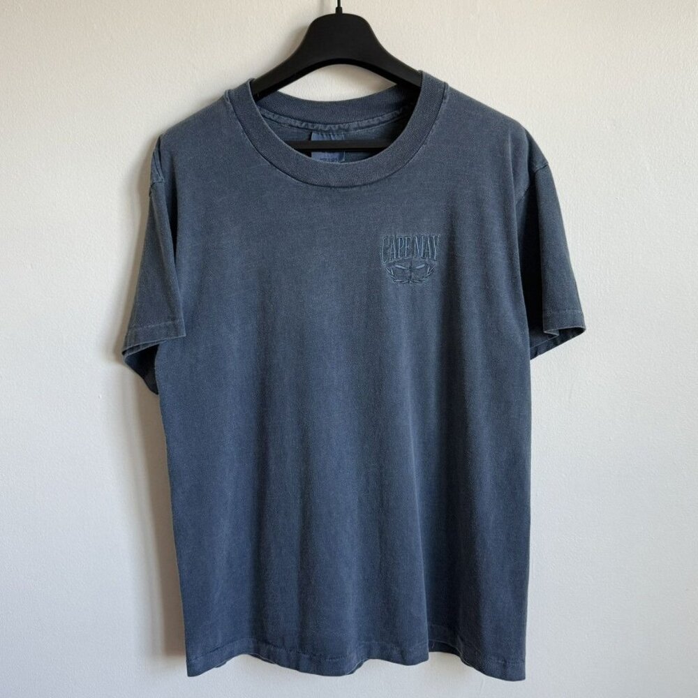 Vintage Sansegal Cape May Single Stitch T-Shirt Gray Made in USA Size L